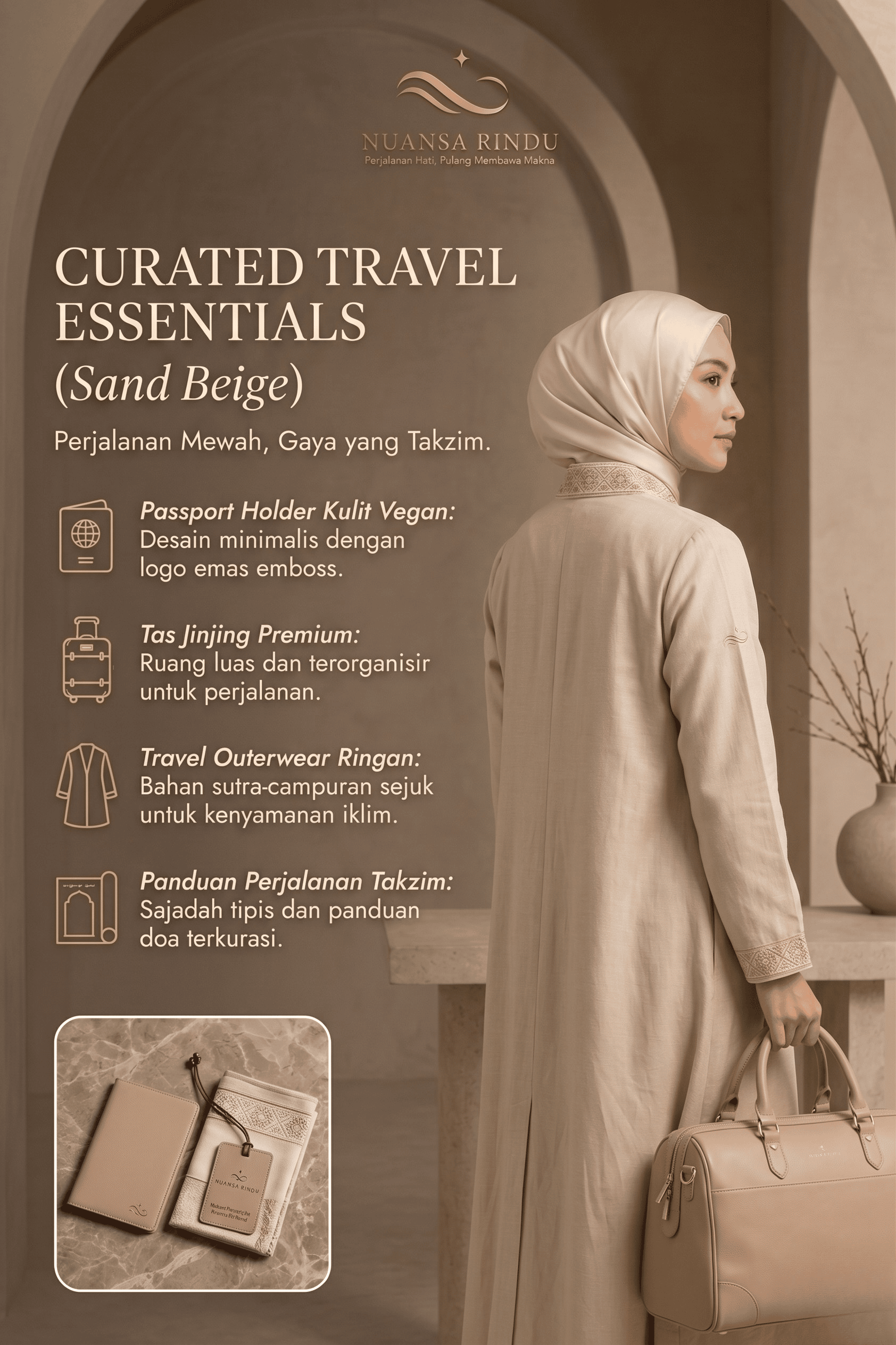Curated Travel Essentials (Sand Beige)